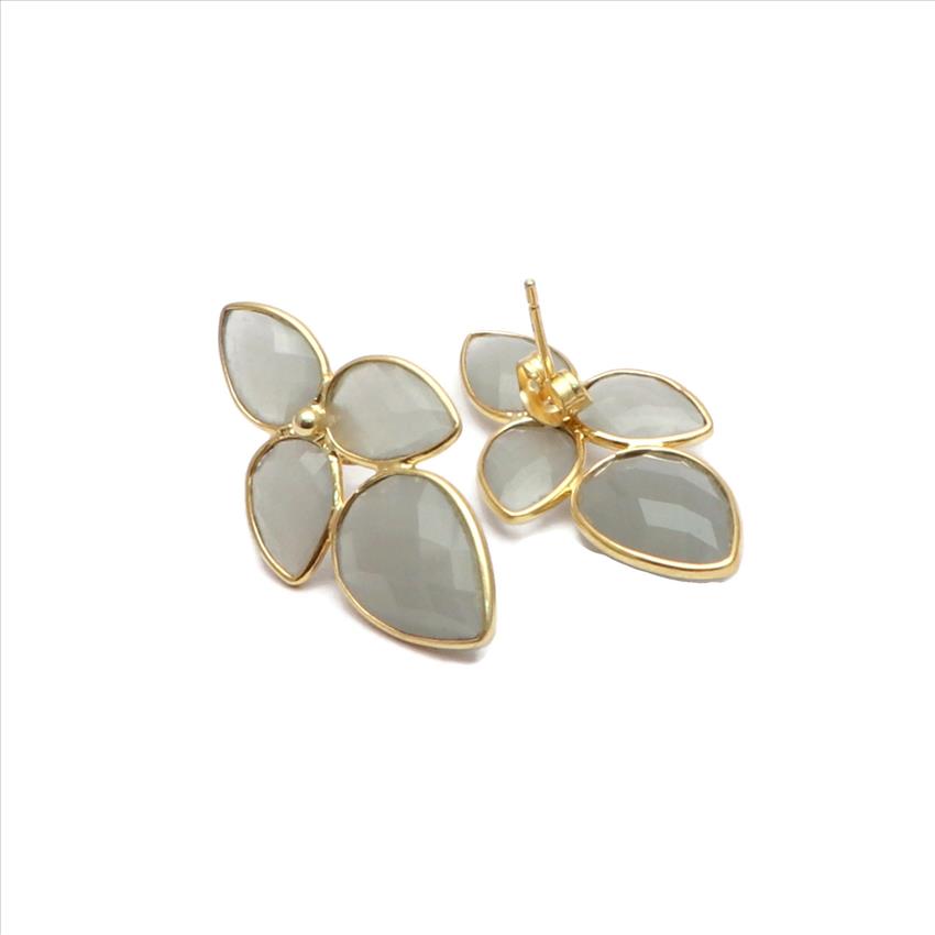 Amazing Gemstone Earrings, Gold Plated Jewelry, Multi Gemstone, Studs Earrings, Handmade Finding Earrings Jewelry (EJ-2988)