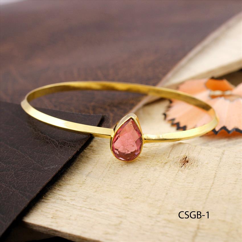 Elegant Adjustable Pear Shape Bangle-Stacking Bangle Bracelet -Gold plated Bangle Jewelry(CSGB-1)