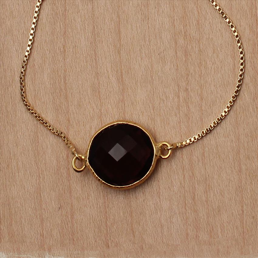 Moonstone, Citrine Gemstone Attractive Adjustable Bracelet Slider Stacking With Cubic Zircon Bracelets Handmade Jewelry Supplies (EJ-2594)