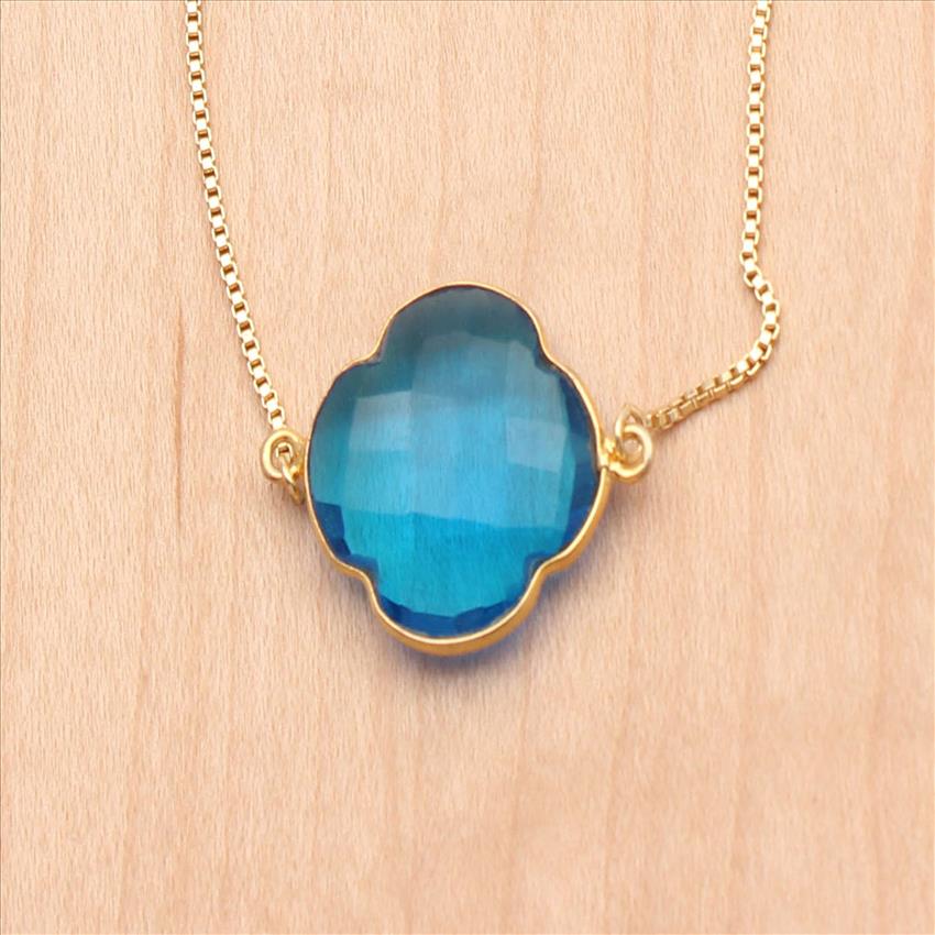 Chalcedony, Topaz Gemstone Dedicated Adjustable Gold Charm Bracelets Multi Gemstone Handmade  Bracelets Jewelry (EJ-2562)