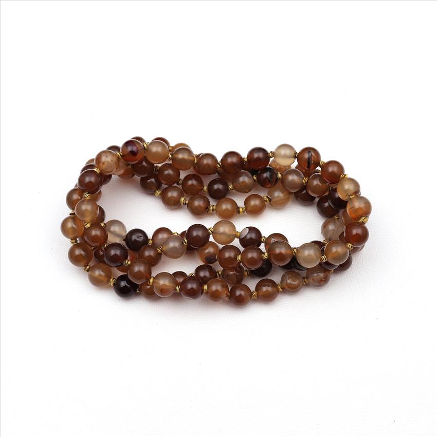 Druzy & Jade Gemstone Beaded Handmade Knotted Necklace Charm Necklace for Men Women Jewelry (B8N-21)