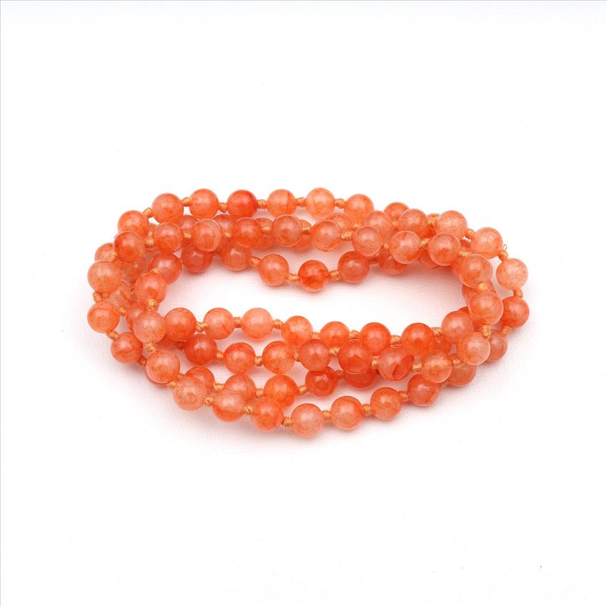 Jade, Druzy Gemstone Beaded Charm Necklace Handmade Knotted Necklace Thread Necklace Statement Jewelry (B8N-61)