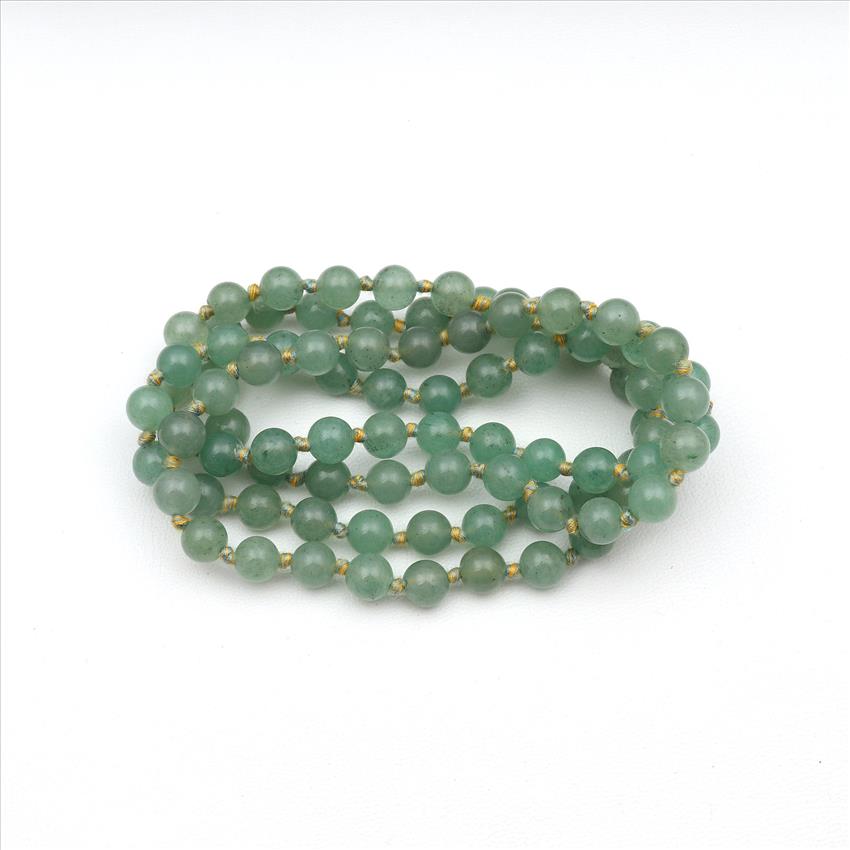 Druzy, Jade Gemstone Beaded Thread Necklace Handmade Knotted Necklace Mala Beads Jewelry (B8N-53)