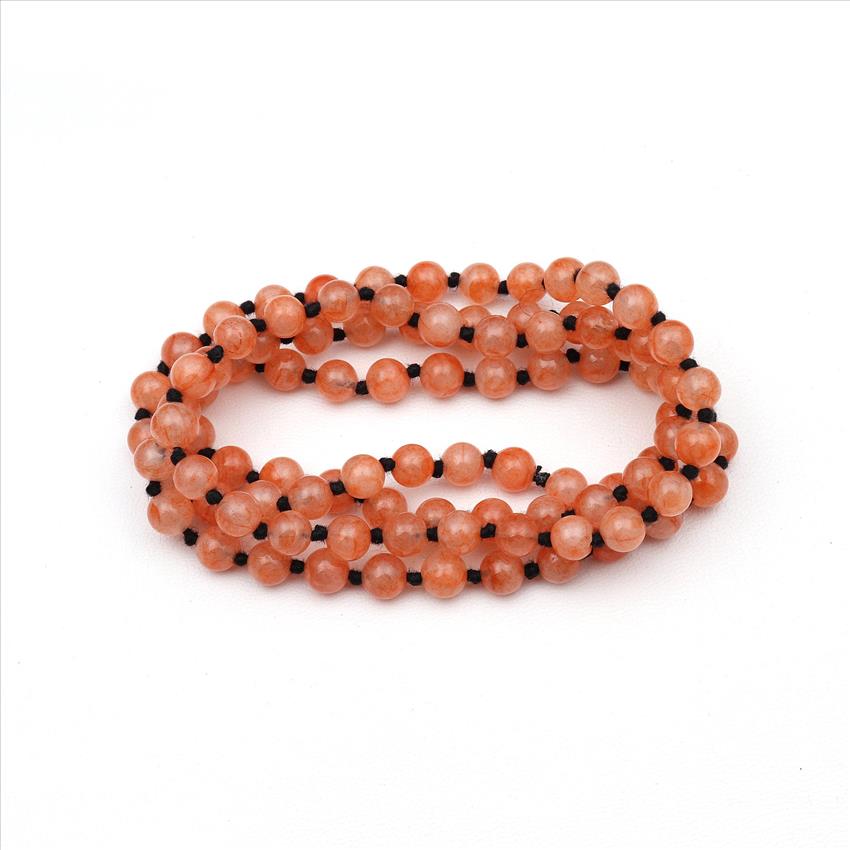 Multi Jade Gemstone Beaded Handmade Knotted Necklace Charm Necklace for Men Women Mala Beads (B8N-29)