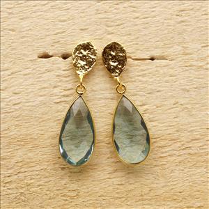 Amazing Multi Color Gemstone Earrings, Pear/Round Gemstone Earrings, Dangle Drop Earrings, Handmade Gemstone Earrings Jewelry (EJ-149)