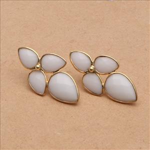 Agate, Crystal, Peridot Gemstone, Gold Plated Earrings, Gemstone Earrings, Gift For Girls Earrings, Handmade Earrings Jewelry (EJ-2887)