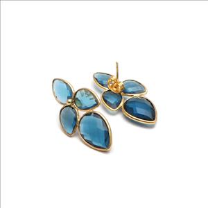 Agate, Crystal, Peridot Gemstone, Gold Plated Earrings, Gemstone Earrings, Gift For Girls Earrings, Handmade Earrings Jewelry (EJ-2887)