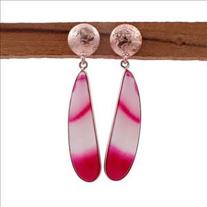 Agate Gemstone Earrings, Rose Gold Plated Stud Earring, Dangling Gemstone Earring, Handmade Gemstone Earring Jewelry AGE-33