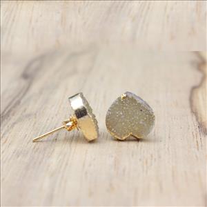 Multi Natural Sugar Druzy Gemstone, Gold Plated Earring, Dangling Earrings Gemstone Earrings Jewelry (EJ-2123)