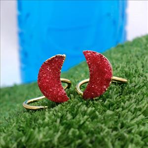 Minimalist Druzy Ring - Delicate Druzy Ring - Gold Plated Druzy Rings - Handmade Ring - Gemstone Ring Jewelry (MDR-1)