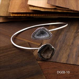 Geode Druzy Bracelet, Elegant Adjustable Bracelet, Druzy Geode Stacking Bangle, Natural Geode Druzy Bracelet, Making Jewelry (DGEB-9)