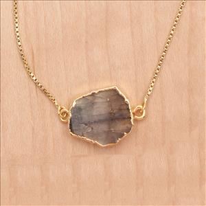 Labradorite Rough Slab, Onyx gemstone Bracelet, Gold/Silver Plated Bracelet, Elegant Adjustable Bracelet Jewelry (EJ-2526)