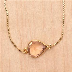 Morganite, Labradorite Bracelet, Gold Plated Bracelets Stylish Adjustable Gemstone Bracelets Fashion Jewelry Supplies (EJ-2542)