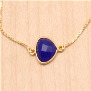 Chalcedony, Topaz Gemstone Dedicated Adjustable Gold Charm Bracelets Multi Gemstone Handmade  Bracelets Jewelry (EJ-2562)