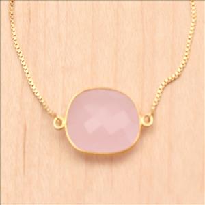 Chalcedony, Citrine Gemstone Bracelet Adjustable Gold Chain Bracelets With Cubic Zircon Bracelets Finding Jewelry Making Supplies  (EJ-2606)