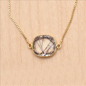 Crystal, Rutile Gemstone Adjustable Gold Chain Slider Bracelet With Cubic Zircon Bracelets Gemstone Jewelry Supplies  (EJ-2614)