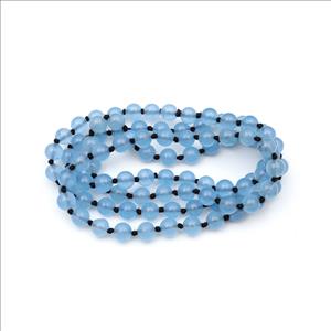 Agate & Druzy Gemstone Beaded Necklace for Men Women Handmade Knotted Necklace Beaded (B8N-13)