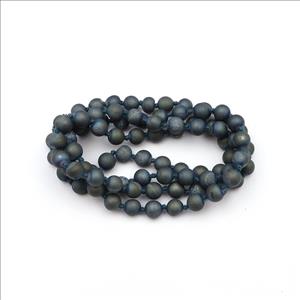 Jade, Druzy Gemstone Beaded Charm Necklace Handmade Knotted Necklace Thread Necklace Statement Jewelry (B8N-61)