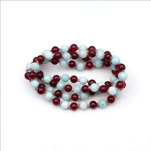 Jade & Sodalite Gemstone Beaded Necklace for Men Women Knotted Necklace Wholesale Gemstone Jewelry (B8N-25)