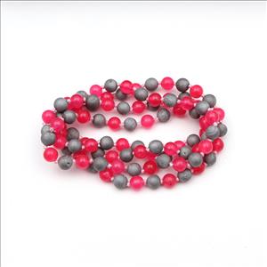 Jade, Druzy Gemstone Beaded Charm Necklace Handmade Knotted Necklace Thread Necklace Statement Jewelry (B8N-61)