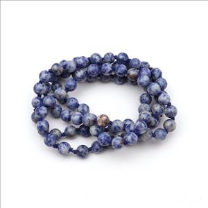 Jade & Sodalite Gemstone Beaded Necklace for Men Women Knotted Necklace Wholesale Gemstone Jewelry (B8N-25)